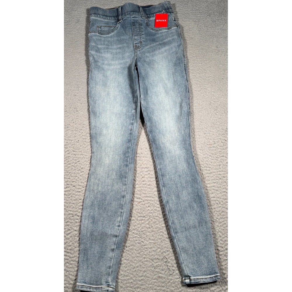 SPANX High-Rise Light Wash Denim Leggings - Light Blue